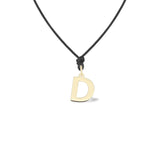 14K yellow gold Letter D pendant